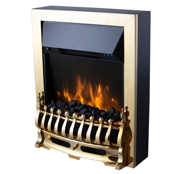 Warmlite 2KW Electric Fire Brass