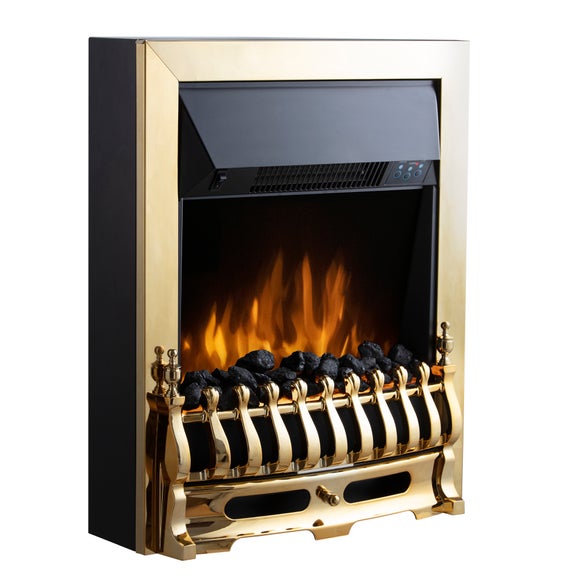 Warmlite 2KW Electric Fire Brass