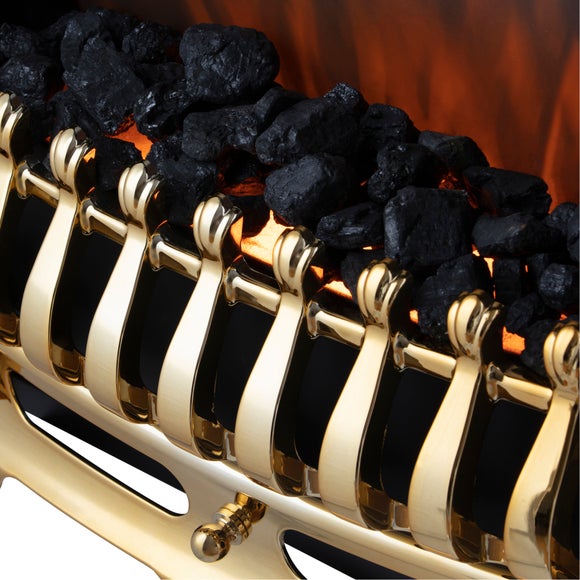 Warmlite 2KW Electric Fire Brass