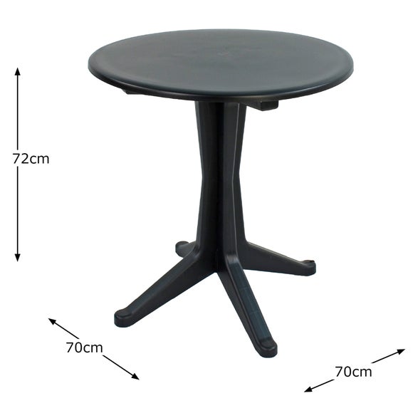 Levante 2 Seater Anthracite Bistro Set with Eolo Chairs