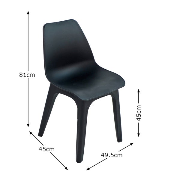 Levante 2 Seater Anthracite Bistro Set with Eolo Chairs