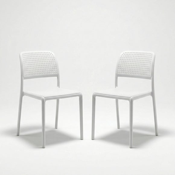 White Set of 2 Nardi Bistro Chairs