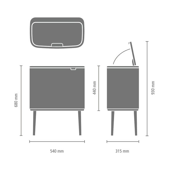 Brabantia Bo 11L & 23L Touch Bin Hi, product image 15