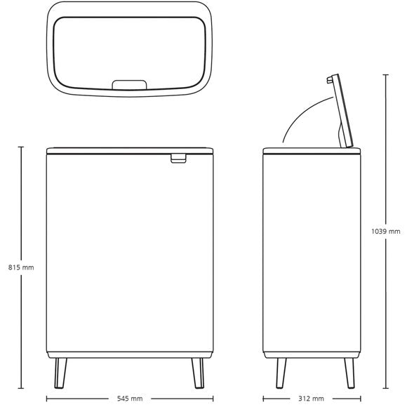 Brabantia Bo 60L Touch Bin Hi, product image 13