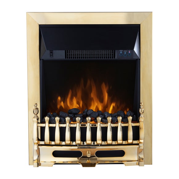 Warmlite 2KW Electric Fire Brass