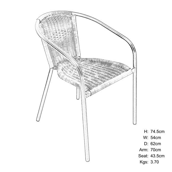 Nassau 2 Seater Bistro Set with San Remo Chairs