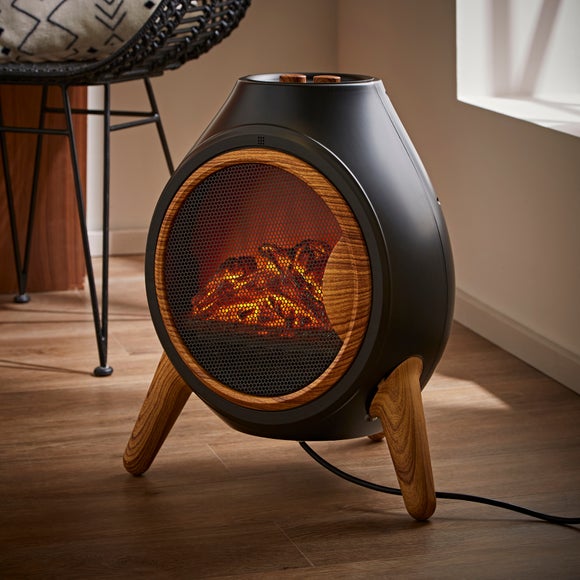 1800W Chiminea Style Flame Effect Heater