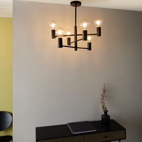 Vogue Forsan 6 Light Semi Flush Ceiling Light
