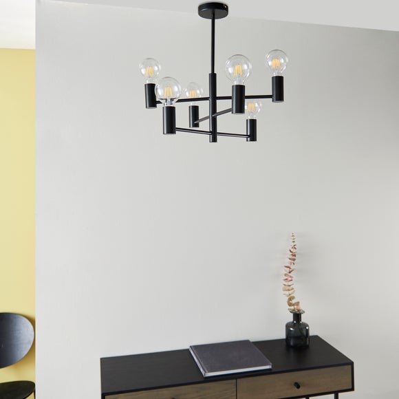 Vogue Forsan 6 Light Semi Flush Ceiling Light