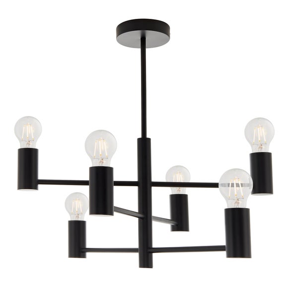 Vogue Forsan 6 Light Semi Flush Ceiling Light