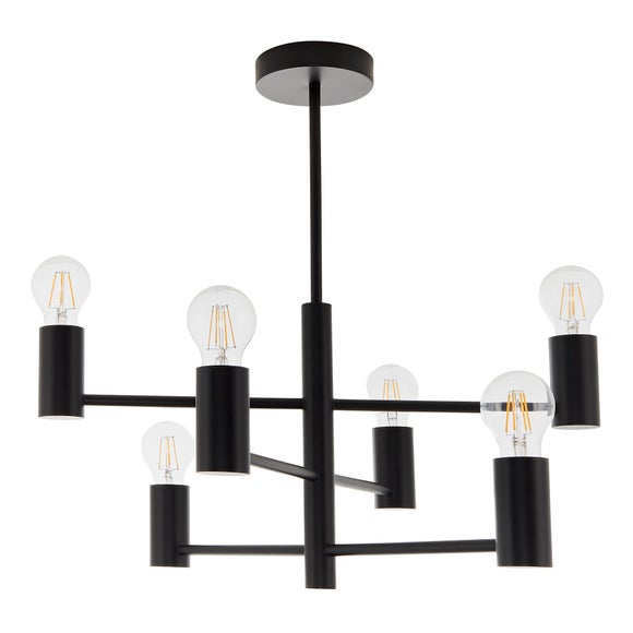 Vogue Forsan 6 Light Semi Flush Ceiling Light