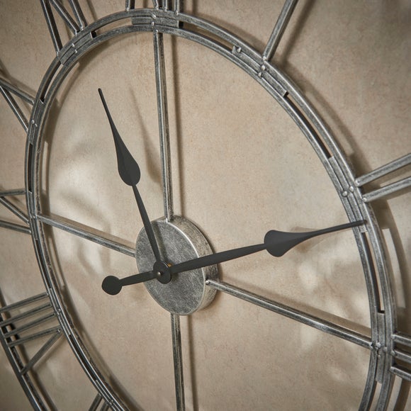 Chrome Skeleton Indoor Outdoor Wall Clock