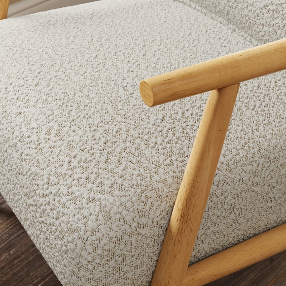 Alpine Boucle Spindle Wooden Arm Accent Chair, product image 12