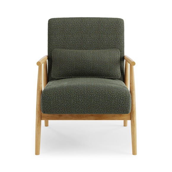 Alpine Boucle Spindle Wooden Arm Accent Chair, product image 6