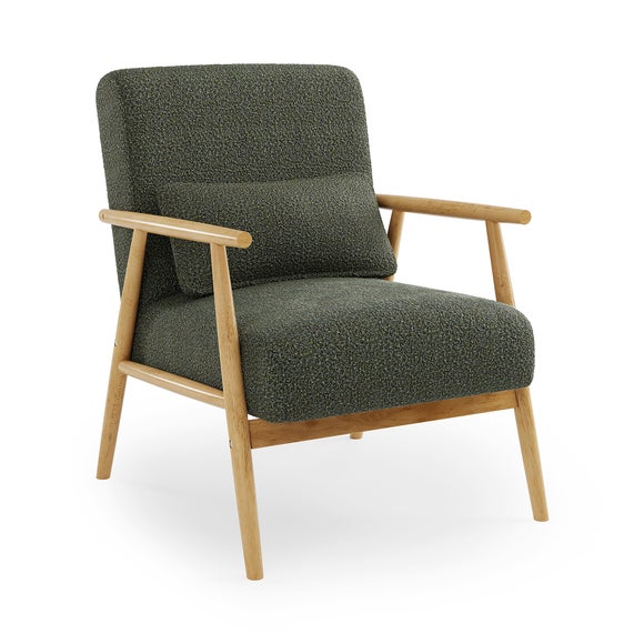 Alpine Boucle Spindle Wooden Arm Accent Chair, product image 7