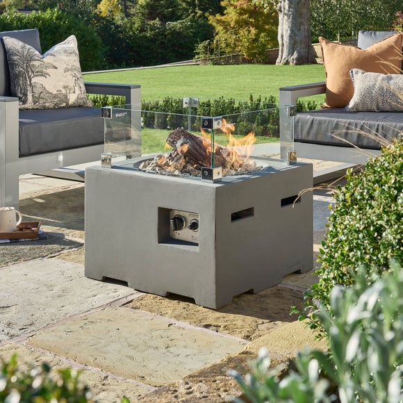 Happy Cocooning Small Square Grey Fire Pit