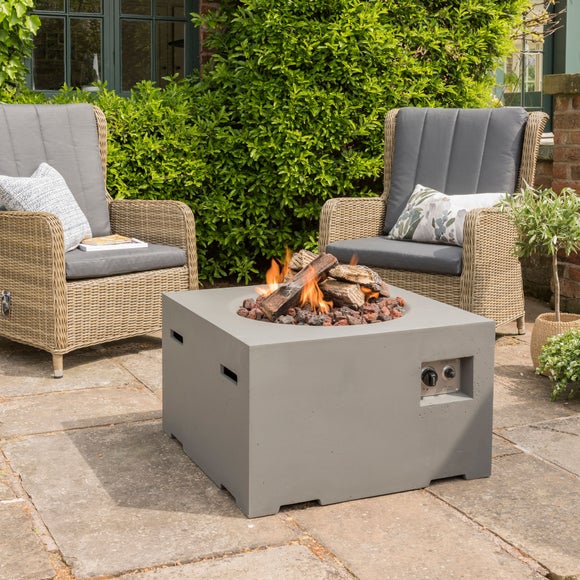 Happy Cocooning Small Square Grey Fire Pit