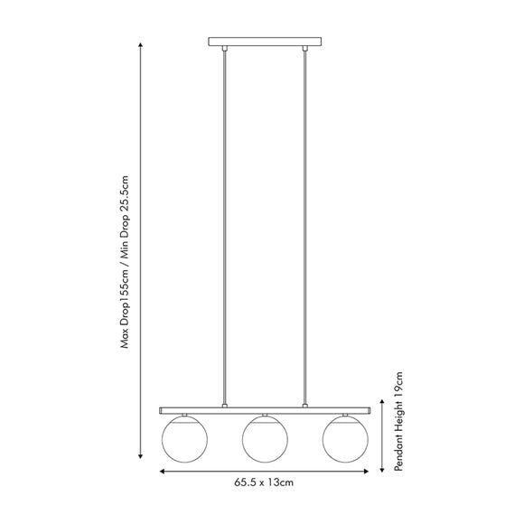 Asterope Metal 3 Light Diner Ceiling Light