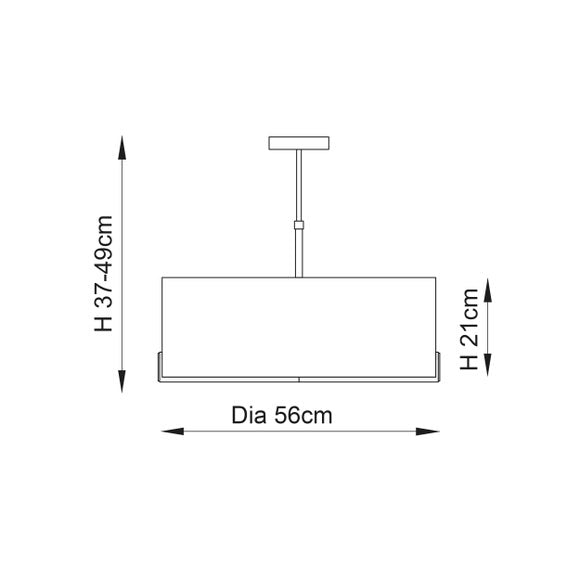 Vogue Balaton 3 Light Pendant Light