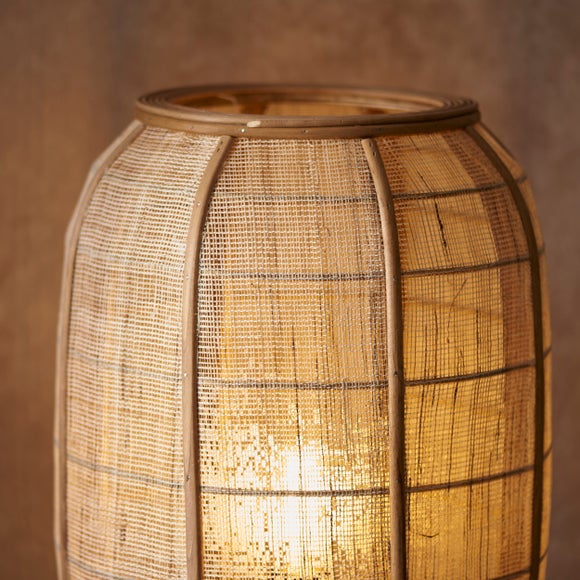 Vogue Zen Linen and Bamboo Floor Lamp