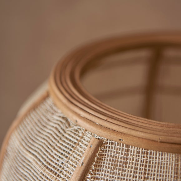 Vogue Zen Linen and Bamboo Floor Lamp