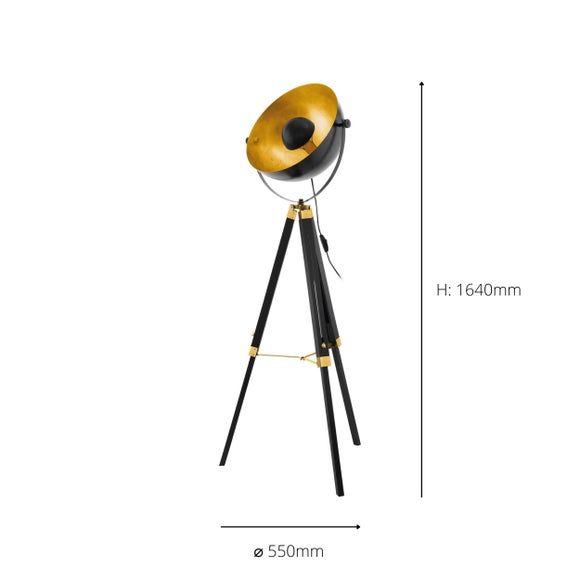 EGLO Covaleda Uplighter Tripod Floor Lamp