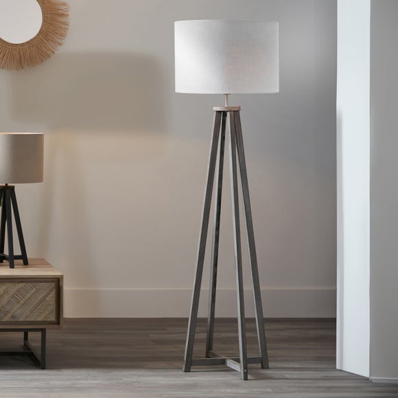 Whitby Wood Tapered 4 Post Floor Lamp