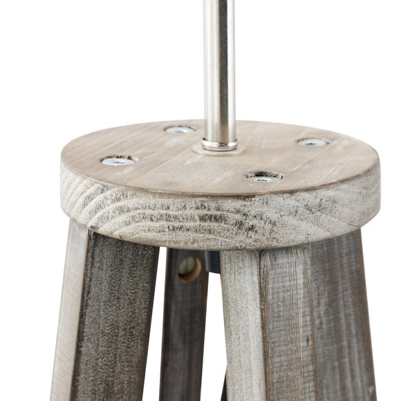 Whitby Wood Tapered 4 Post Floor Lamp