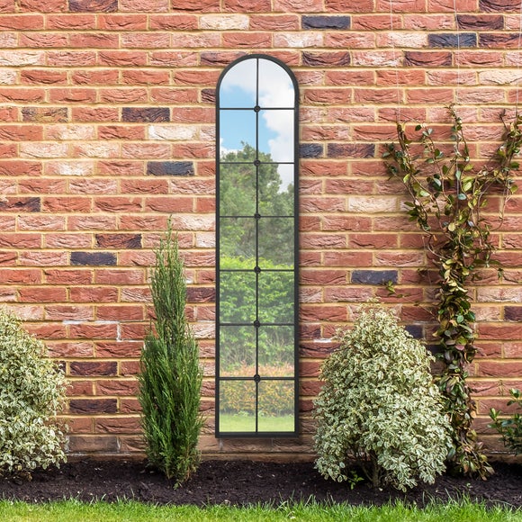 Arcus Cenestra Arched Window Indoor Outdoor Full Length Wall Mirror, product image 10