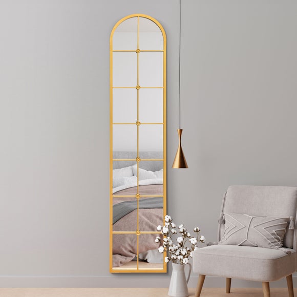 Arcus Cenestra Arched Window Indoor Outdoor Full Length Wall Mirror, product image 5