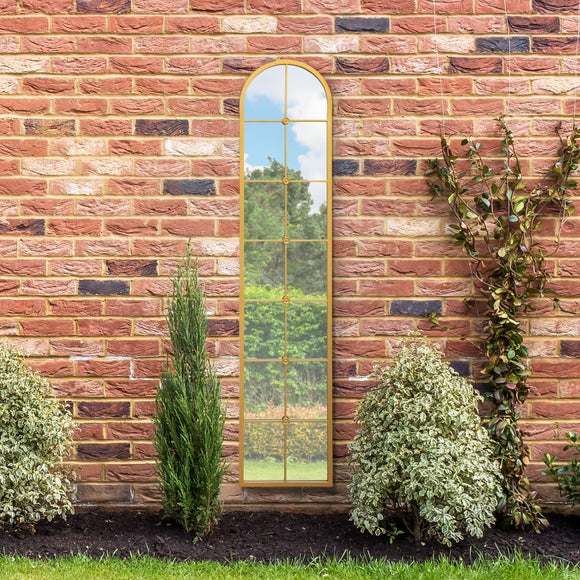 Arcus Cenestra Arched Window Indoor Outdoor Full Length Wall Mirror, product image 6