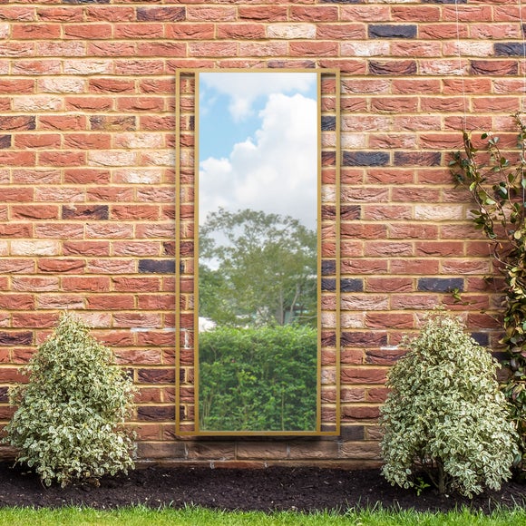 Senestra Modern Rectangle Indoor Outdoor Full Length Wall Mirror, product image 2
