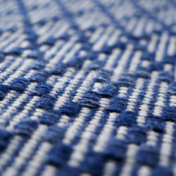Ikat Denim Indoor Outdoor Rug