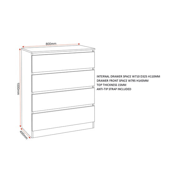 Walker 4 Draw Chest, product image 7