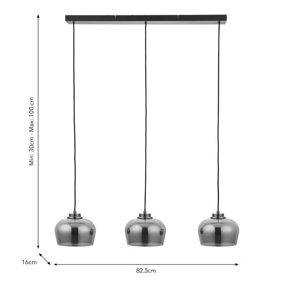 Gomez 3 Light Adjustable Diner Ceiling Light