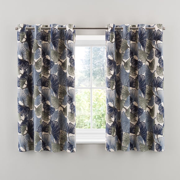Gingko Cut Velvet Eyelet Curtains, product image 101