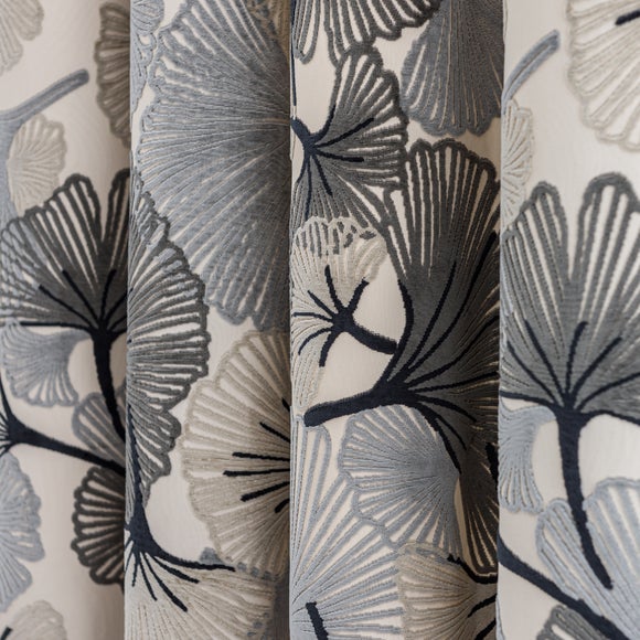 Gingko Cut Velvet Eyelet Curtains, product image 35