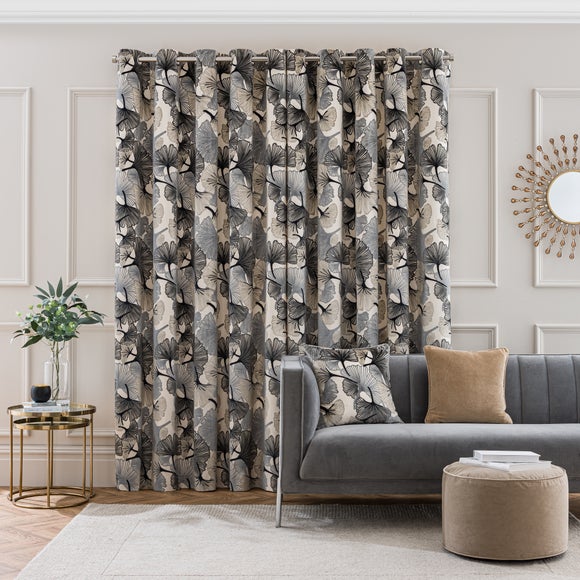 Gingko Cut Velvet Eyelet Curtains, product image 44