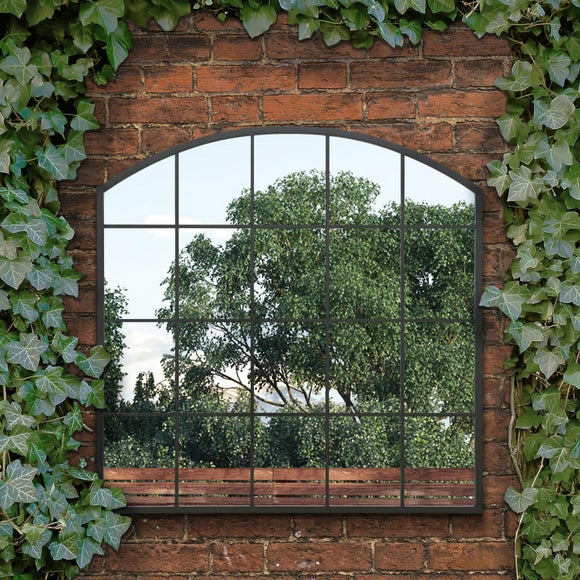 Arcus Arched Window Square Indoor Outdoor Wall Mirror, product image 6