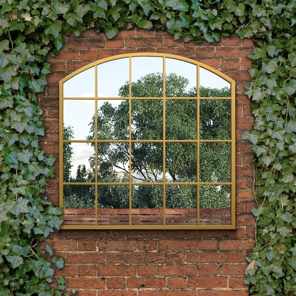 Arcus Arched Window Square Indoor Outdoor Wall Mirror, product image 10