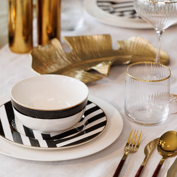 Mikasa Luxe Deco 12-Piece China Dinner Set