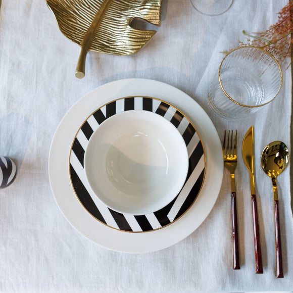 Mikasa Luxe Deco 12-Piece China Dinner Set