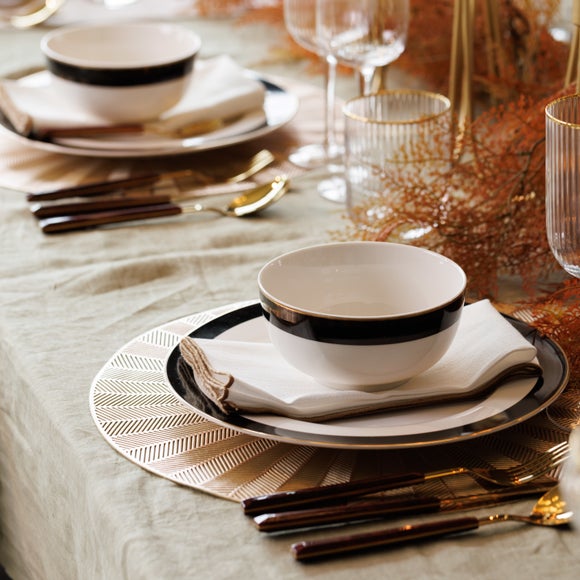 Mikasa Luxe Deco 12-Piece China Dinner Set