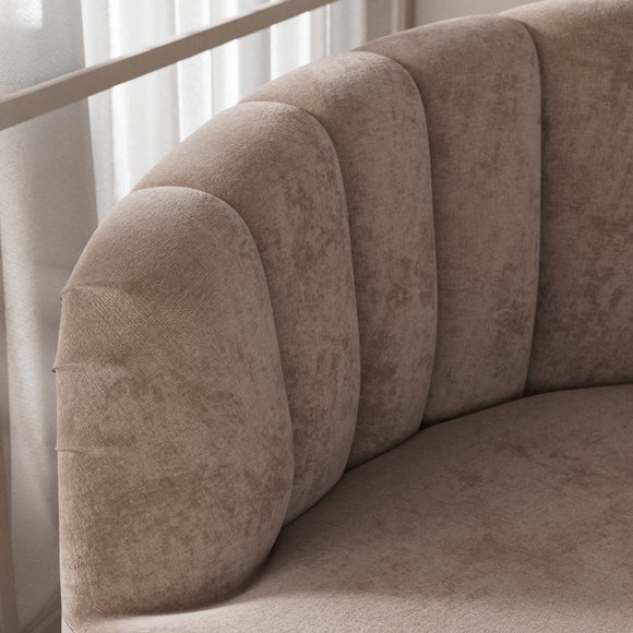 Elena Luxe Chenille Scalloped Swivel Chair, product image 5