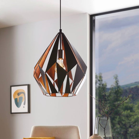 EGLO Carlton Art Deco Geometric Pendant Light