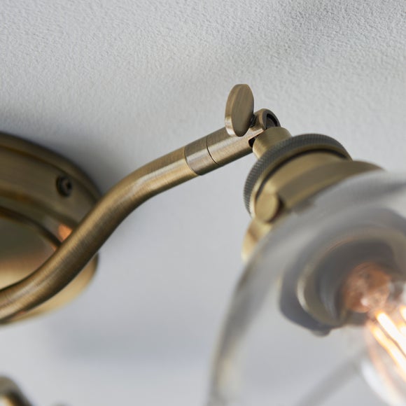 Vogue Tobermory Industrial 3 Light Adjustable Semi Flush Ceiling Light