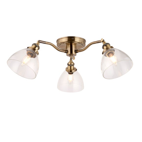 Vogue Tobermory Industrial 3 Light Adjustable Semi Flush Ceiling Light