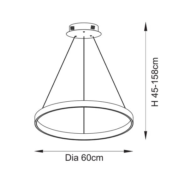 Vogue Ring Modern LED Adjustable Pendant Light