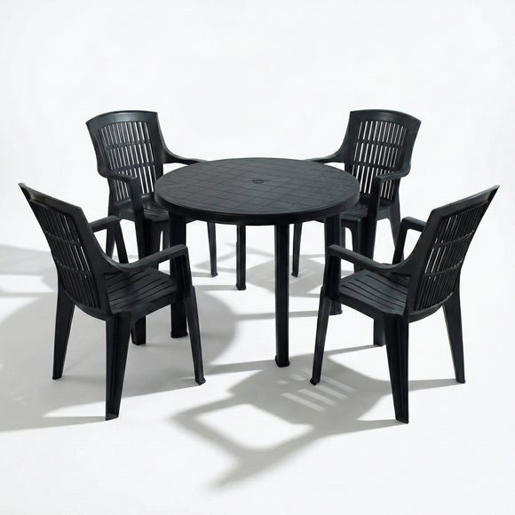Trabella Athena Round Patio Table with 4 Bonnie Chairs, product image 7