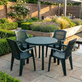 Trabella Athena Round Patio Table with 4 Bonnie Chairs, product image 1
